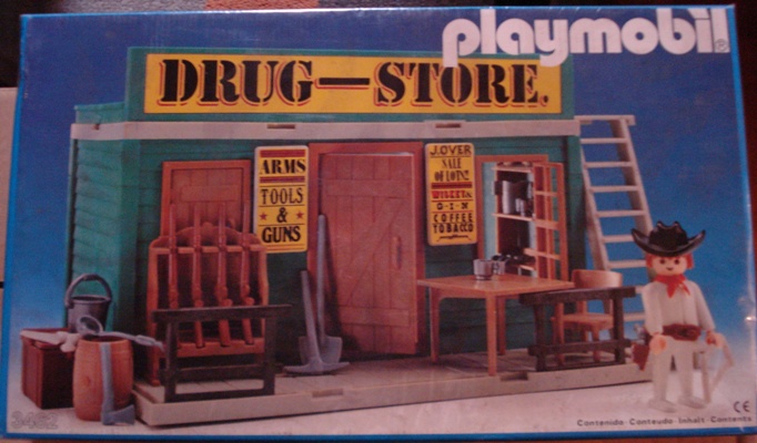 Mur De Bâtiment Western Far West - Playmobil 3462 - Pour Drug Store - Occasion Très Bon état